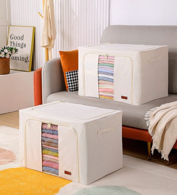 Joybos?Steel Frame Storage Bins with Reinforced Handle and Clear Window
