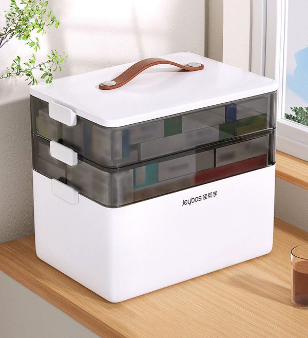 Joybos? 3 Tiers Portable and Foldable Medicine Box Z132