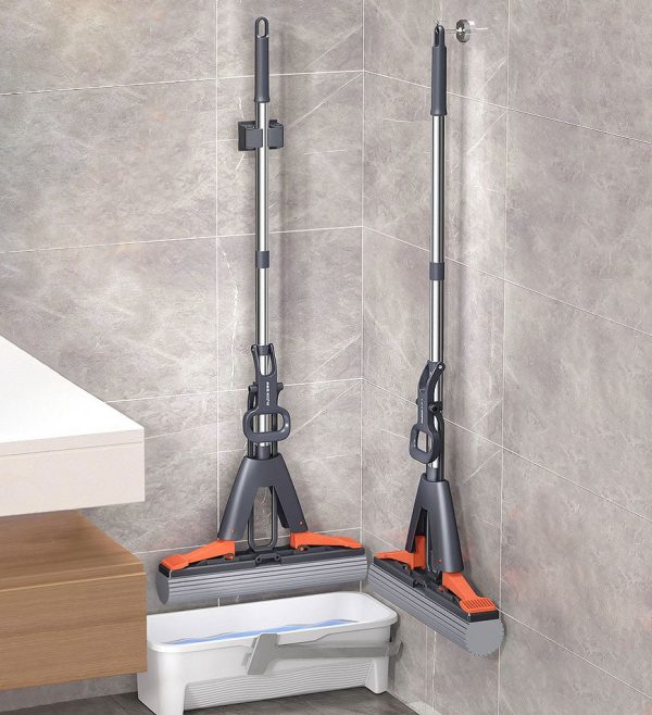Joybos?  Ultra Absorbent Self Squeeze Hand Free Washable Sponge Mop With Bucket Z43