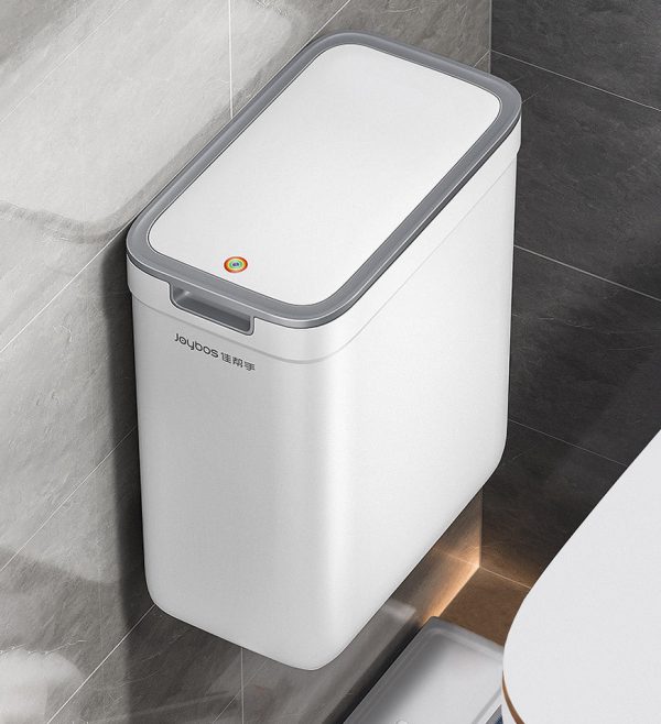 Joybos? Wall Mountable Narrow Trash Can with Lid Z68