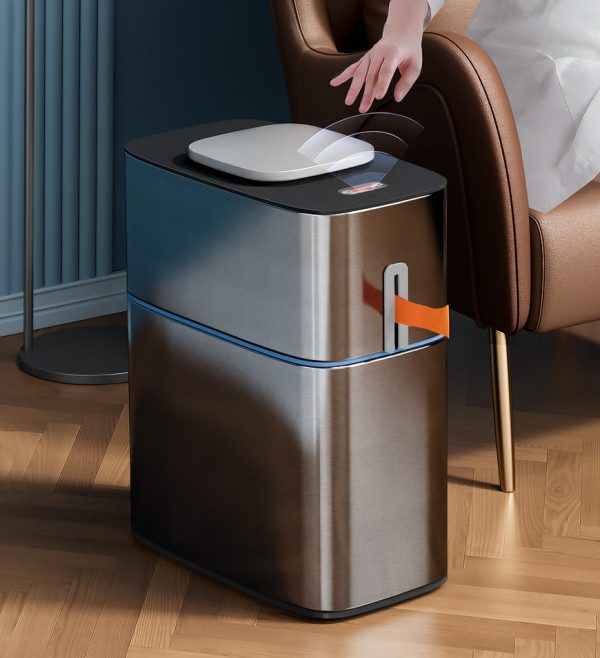 Joybos? 4.5 GalStainless Steel Automatic Touchless Infrared Motion Sensor Trash Can