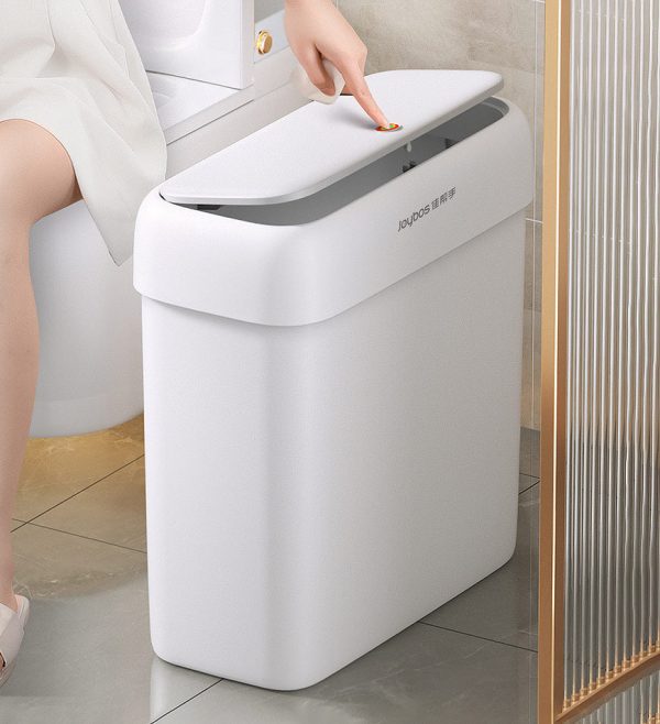 Joybos? Narrow Bathroom Trash Can with Lid Z39