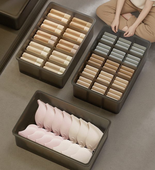 Joybos? Clear Divided Socks & Underwear Organzier Box Z157