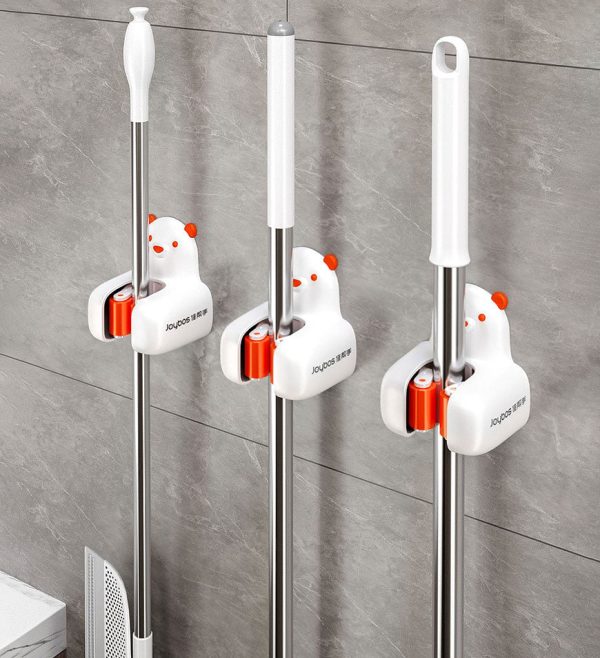 Joybos?Self-Adhesive No Drilling Broom Clip Mop Grippers